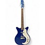 Used Danelectro NOS+ Electron Blue Metallic Solid Body Electric Guitar Electron Blue Metallic