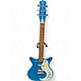 Used Danelectro NOS+ blue and white Solid Body Electric Guitar blue and white