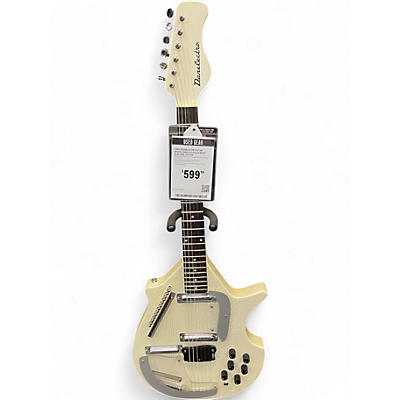 Used Danelectro SITAR WHITE CRACKLE Solid Body Electric Guitar
