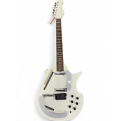 Used Danelectro Sitar Guitar White Crackle Solid Body Electric Guitar