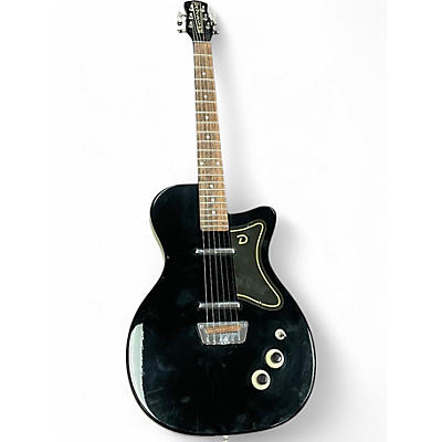 Used Danelectro U2 56 Single Cut Black Solid Body Electric Guitar