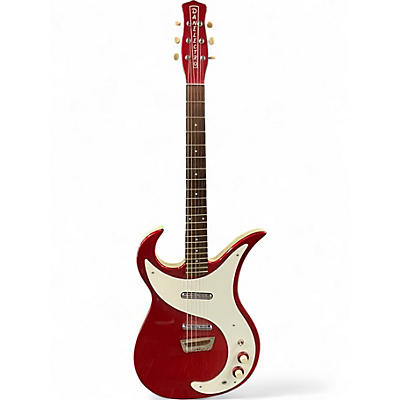 Used Danelectro Wild Thing Candy Apple Red Hollow Body Electric Guitar