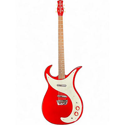 Used Danelectro Wild Thing Red Hollow Body Electric Guitar