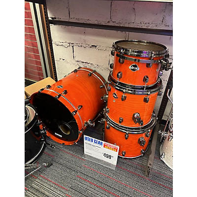 Ddrum Used Ddrum 4 piece Dominion Ash Orange Drum Kit