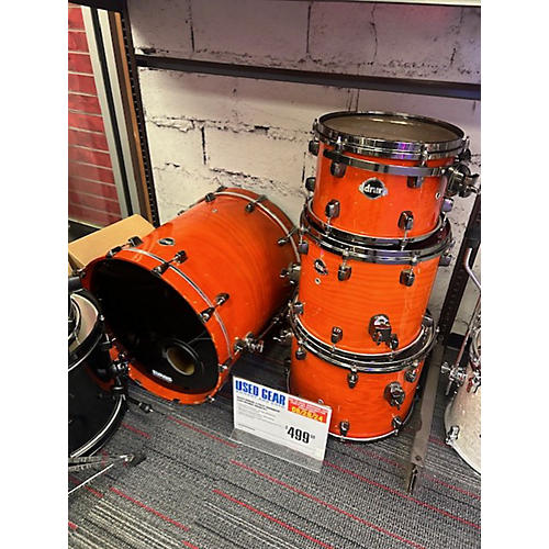 Ddrum Used Ddrum 4 piece Dominion Ash Orange Drum Kit Orange