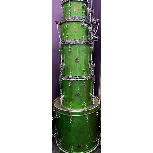 ddrum Used Ddrum 5 piece Dios Series Emerald Green Sparkle Drum Kit Emerald Green Sparkle