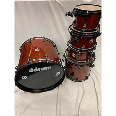 Used Ddrum 5 piece Journeyman Metallic Orange Drum Kit