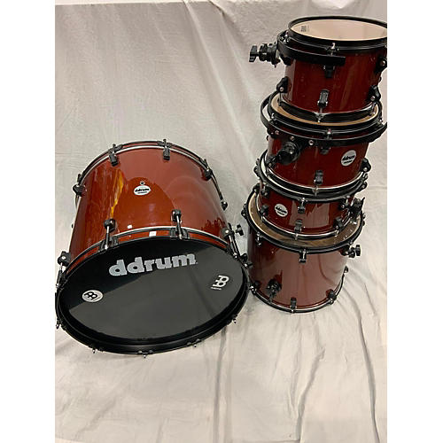 ddrum Used Ddrum 5 piece Journeyman Metallic Orange Drum Kit Metallic Orange