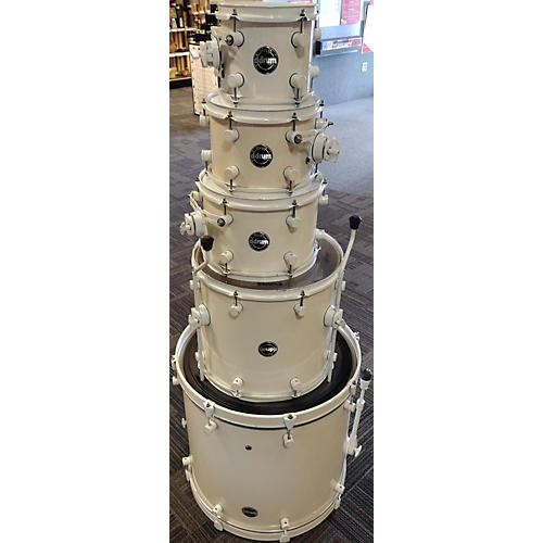 ddrum Used Ddrum 5 piece Reflex Series Vintage White Drum Kit Vintage White