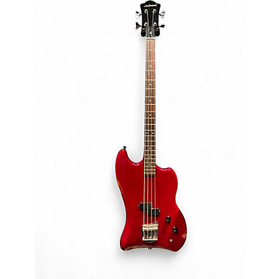 Used DeArmond Jet Star Trans Crimson Red Electric Bass Guitar