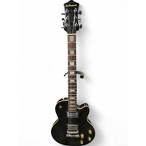 Used DeArmond M66 Black Solid Body Electric Guitar Black