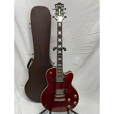 DeArmond Used DeArmond M66 Single Cut Candy Apple Red Metallic Solid Body Electric Guitar