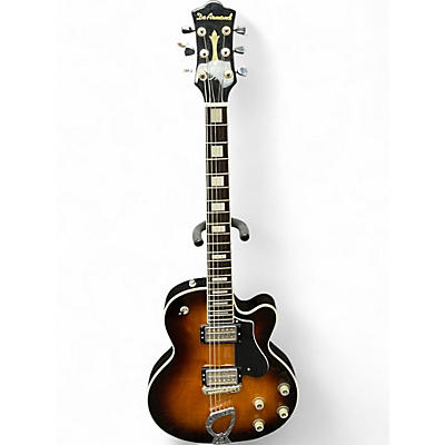 Used DeArmond M75 Brown Sunburst Solid Body Electric Guitar