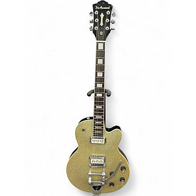 Used DeArmond M75 Metallic Gold Solid Body Electric Guitar