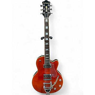 Used DeArmond M77 Orange Solid Body Electric Guitar