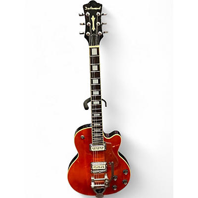 Used DeArmond M77T Red Solid Body Electric Guitar