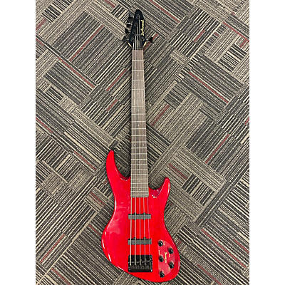 Used DeArmond Pilot 5 Red Electric Bass Guitar