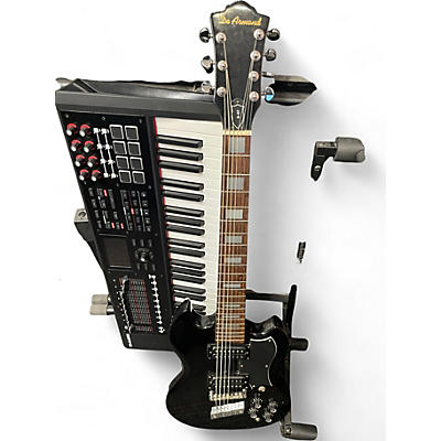 Used DeArmond S67 Black Solid Body Electric Guitar