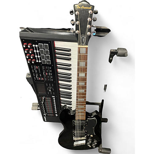 Used DeArmond S67 Black Solid Body Electric Guitar Black