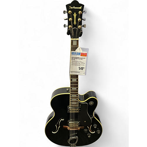 Used DeArmond X155 Black Hollow Body Electric Guitar Black