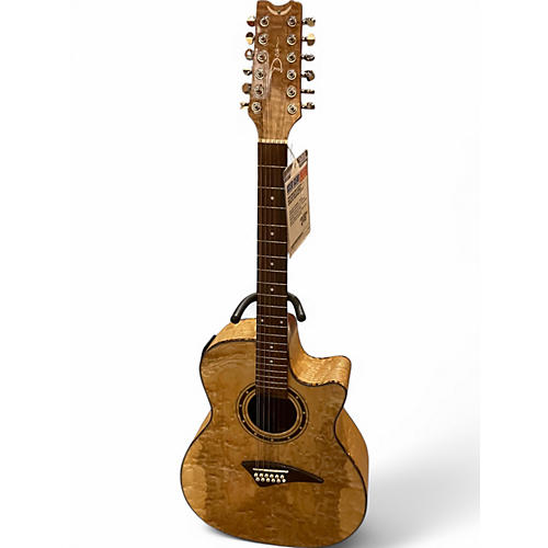 Used Dean AQA EXOTICA 12 QUILTED ASH 12 String Acoustic Electric Guitar QUILTED ASH