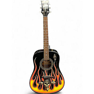 Used Dean BM Player Flame Acoustic Guitar