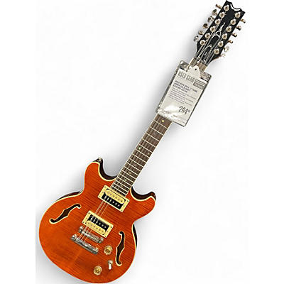 Used Dean Boca 12 Trans Amber Solid Body Electric Guitar