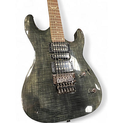 Used Dean Custom 350F Trans Black Solid Body Electric Guitar