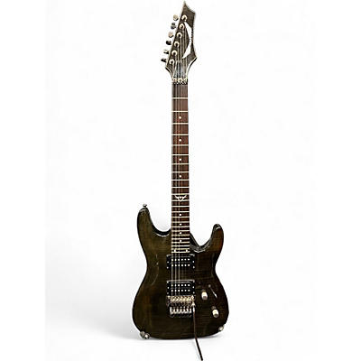 Used Dean Custom 350F Transparent Black Solid Body Electric Guitar