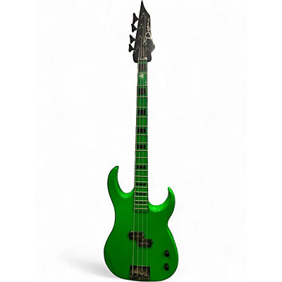 Used Dean Custom Zone 4-String Neon Green Electric Bass Guitar