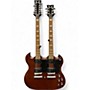 Used Dean DUAL NECK SG Natural Solid Body Electric Guitar Natural