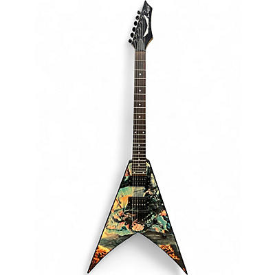 Used Dean Dave Mustaine Signature V United Abomination Custom Graphic Solid Body Electric Guitar