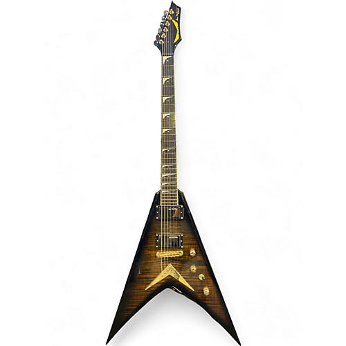 Used Dean Dave Mustaine V Limited Edition Tiger Eye Solid Body Electric Guitar Tiger Eye