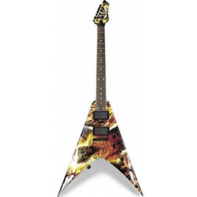Used Dean Dave Mustaine v 'End game graphics' End Game Graphics Solid Body Electric Guitar