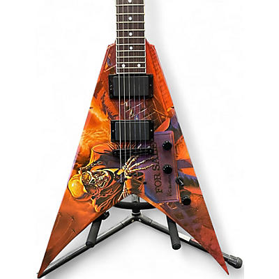 Used Dean Dean V Dave Mustaine Peace Sells Graphic Design Solid Body Electric Guitar