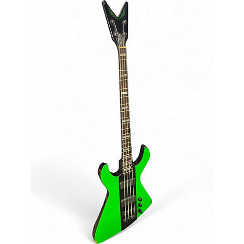 Used Dean Demonator 4 String Limited edition Alien Green Electric Bass Guitar Alien Green
