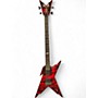 Used Dean Dime RazorBack Red and Black Electric Bass Guitar Red and Black