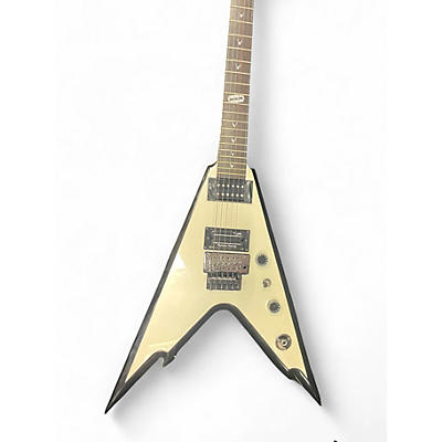 Used Dean Dime Razorback V Black and White Solid Body Electric Guitar