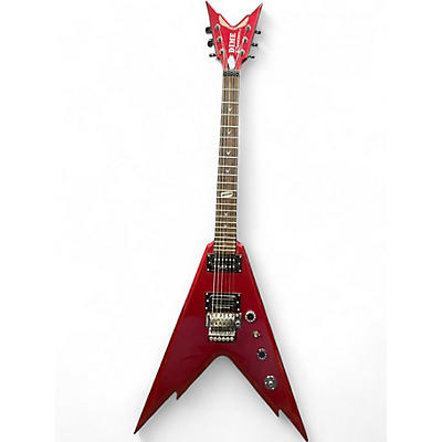 Used Dean Dime Razorback V Candy Apple Red Metallic Solid Body Electric Guitar