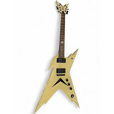 Used Dean Dime Razorback V Cream Solid Body Electric Guitar
