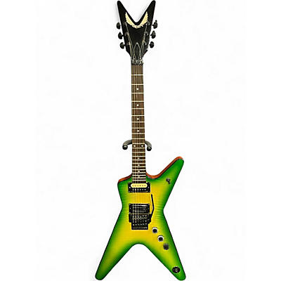 Used Dean Dimebag Dime Slime Slime Green Solid Body Electric Guitar