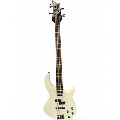 Used Dean E10APJ Edge 10 Active PJ Skull Crusher WHITE Electric Bass Guitar