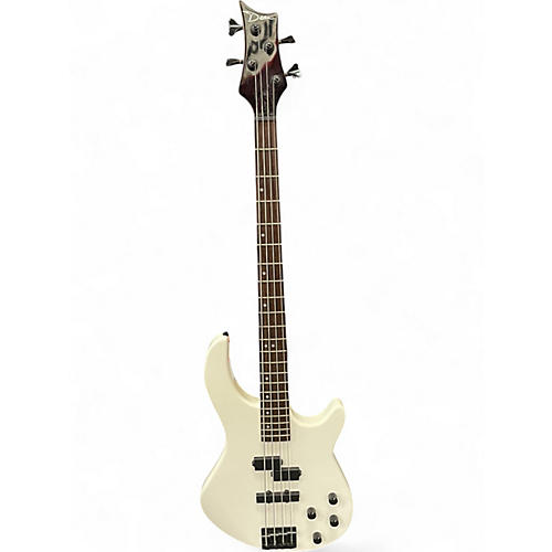 Used Dean E10APJ Edge 10 Active PJ Skull Crusher WHITE Electric Bass Guitar WHITE