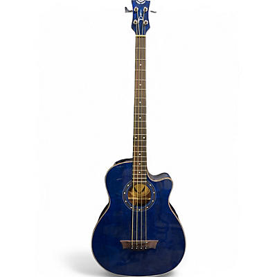Used Dean EQABA TBL blue Acoustic Bass Guitar
