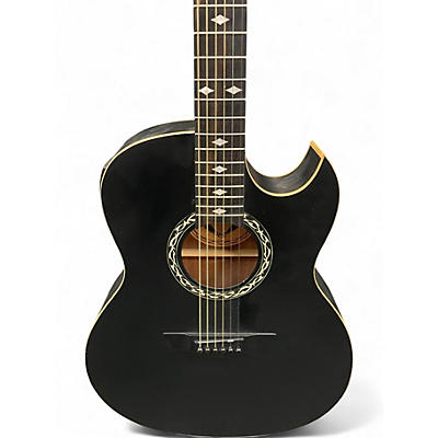Used Dean EXBKS Exhibition Black Acoustic Electric Guitar