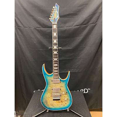 Used Dean EXILE SELECT SATIN TURQUOISE BURST Solid Body Electric Guitar