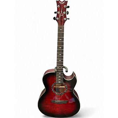 Used Dean EXQA RED BURST Acoustic Guitar