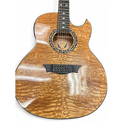 Used Dean  EXQA12GN Natural 12 String Acoustic Electric Guitar