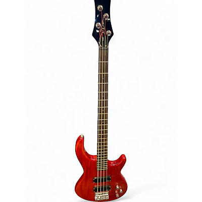 Used Dean Edge 1 4 String Orange Electric Bass Guitar