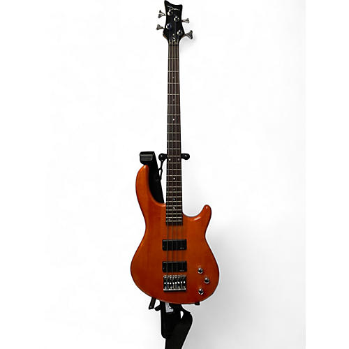Used Dean Edge 1 4 String Transparent Amber Electric Bass Guitar Transparent Amber